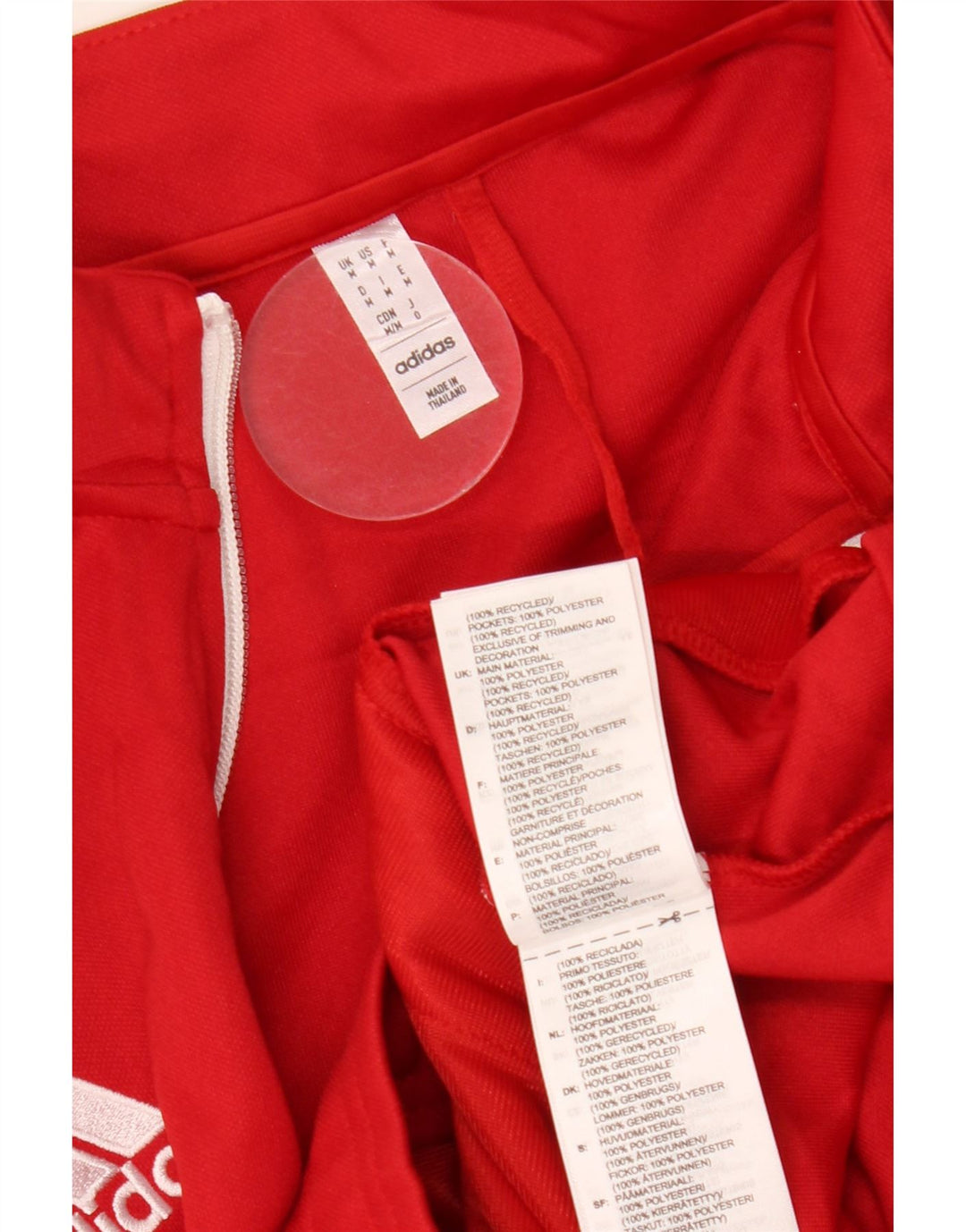 Adidas Mens Aeroready Tracksuit Top Jaqueta Médio Poliéster Vermelho