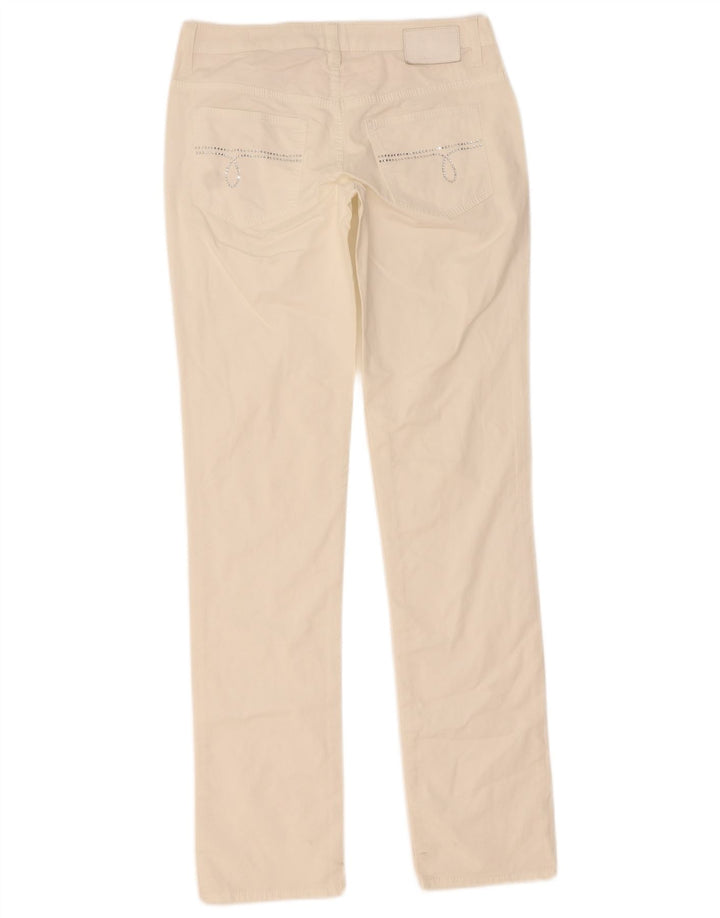 CALVIN KLEIN Calça feminina casual slim W28 L34 algodão branco