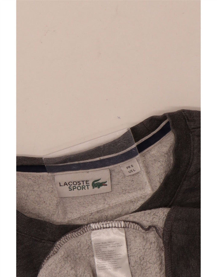 Lacoste moletom masculino tamanho 5 grande algodão cinza