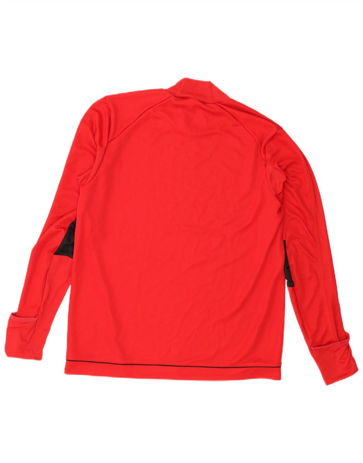 Adidas Mens Climacool Top Manga Longa Grande Colorblock Vermelho Poliéster
