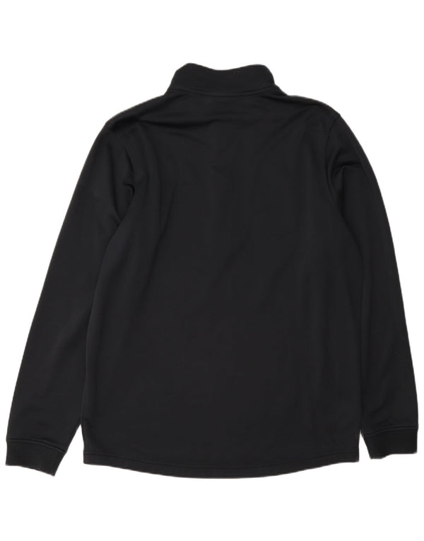 Under Armour Masculino Cold Gear Zip Neck Pulôver Treino Top Médio Preto