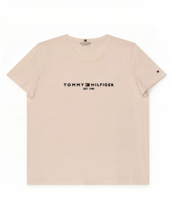 Camiseta feminina Tommy Hilfiger com estampa gráfica UK 18 XL algodão branco