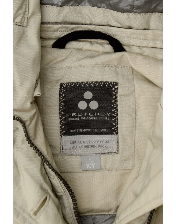 Jaqueta utilitária com capuz para meninas PEUTEREY 9-10 anos grande poliamida off white