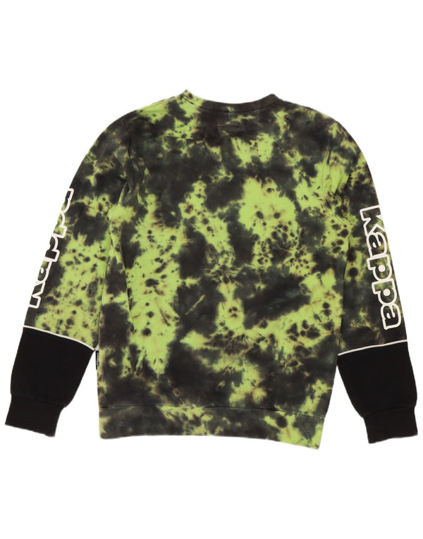 Suéter gráfico Kappa Boys 11-12 anos verde tie-dye