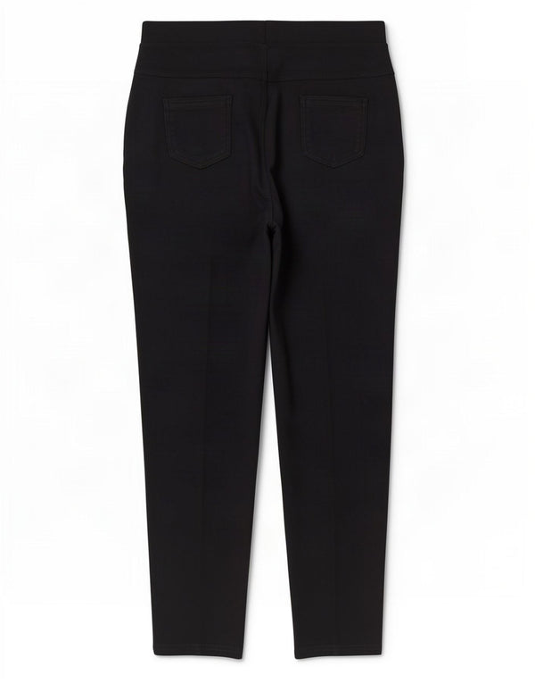 Calça casual feminina vintage IT 46 grande W32 L27 algodão azul marinho