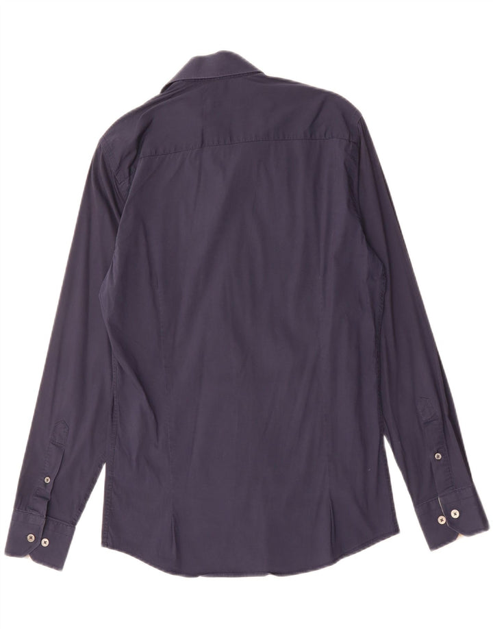 Camisa masculina Burberry pequena azul marinho