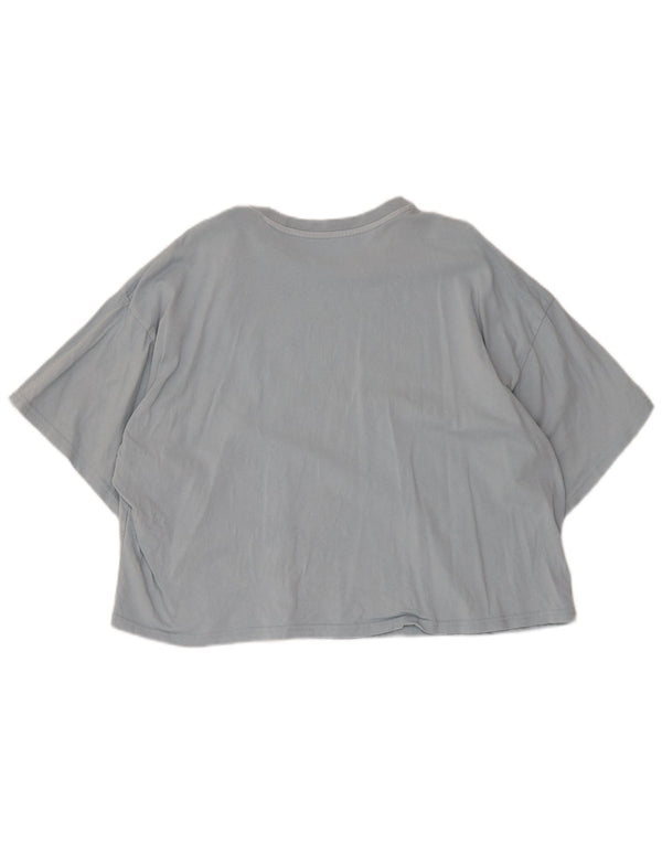 Camiseta feminina Billabong com estampa gráfica UK 14 algodão azul médio