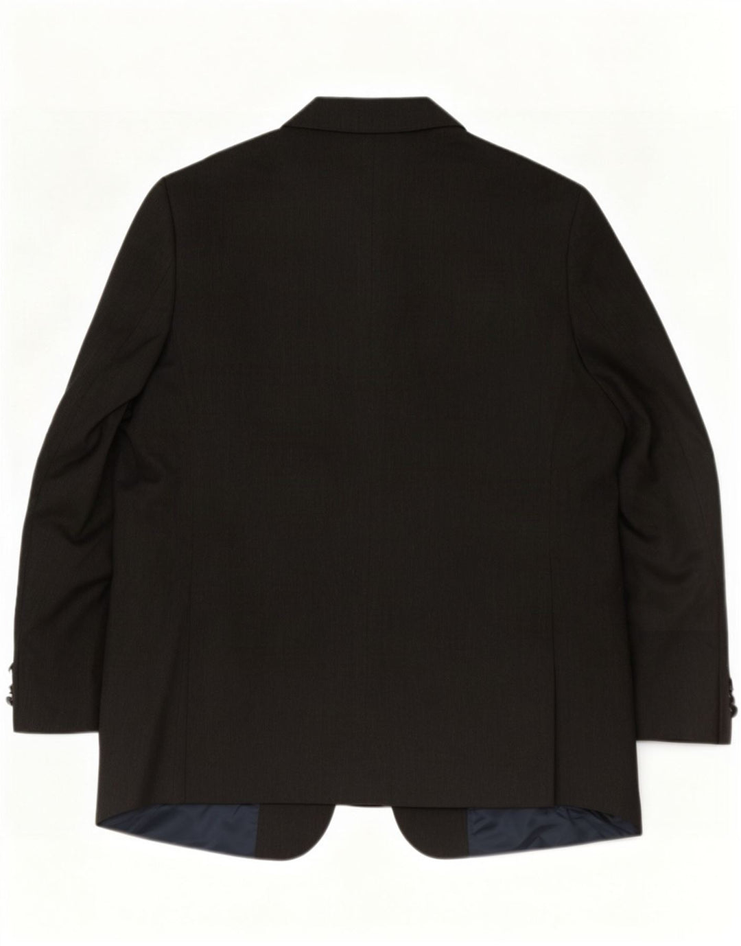 Jaqueta blazer masculina longa de 2 botões Marks & Spencer Reino Unido 46 XL cinza poliéster