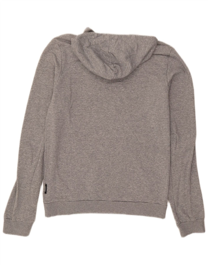 Adidas Mens Hoodie Jumper Médio Cinza Algodão