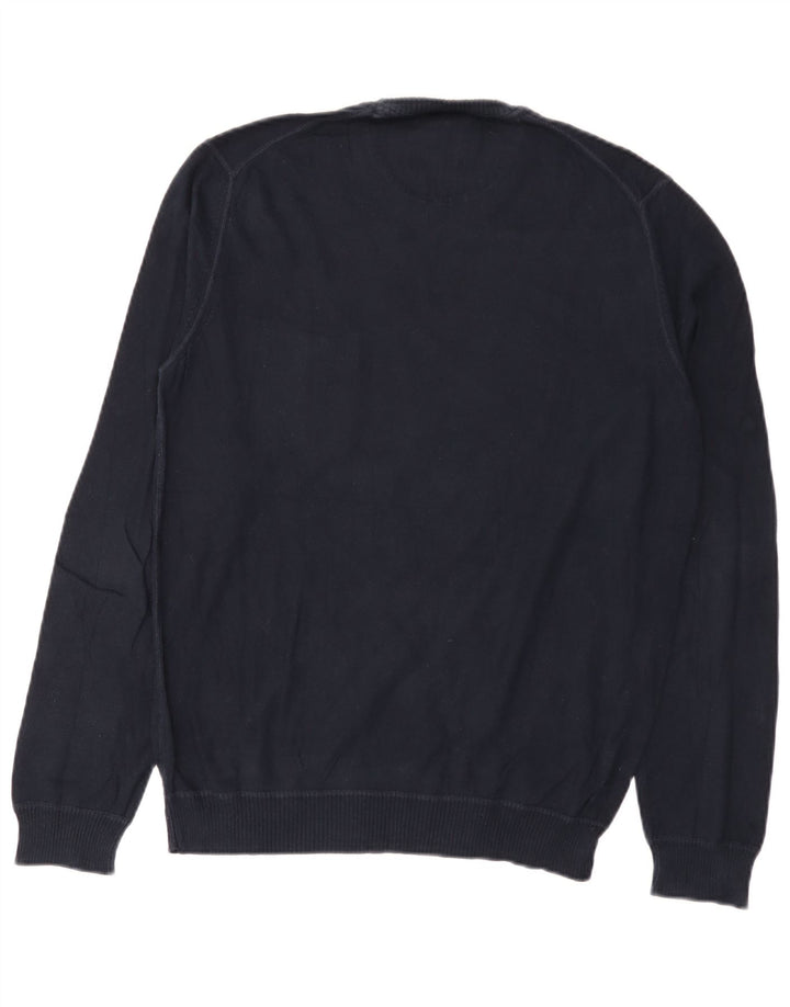 Suéter masculino Woolrich com gola redonda e algodão azul marinho pequeno