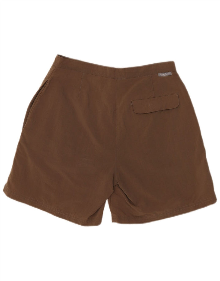 Shorts de caminhada feminino Reebok UK 12 médio W28 marrom poliamida