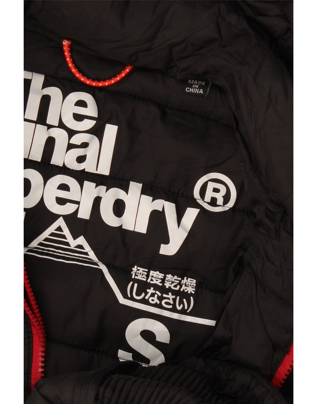 Jaqueta acolchoada com capuz feminina Superdry UK 10 poliéster preto pequeno