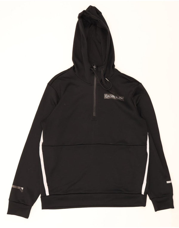 Calvin Klein Masculino Performance Hoodie Jumper Médio Preto Colorblock