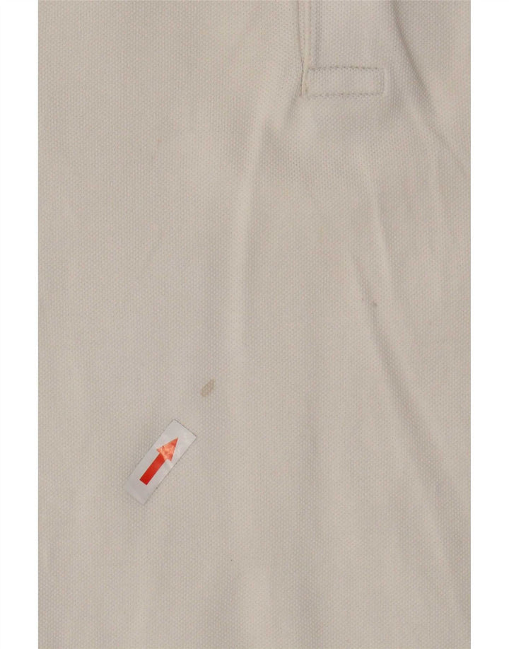 Camisa polo masculina Fred Perry de algodão branco médio