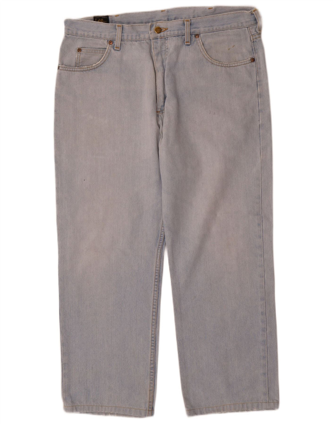 Lee Mens Straight Jeans W38 L27 Azul Algodão