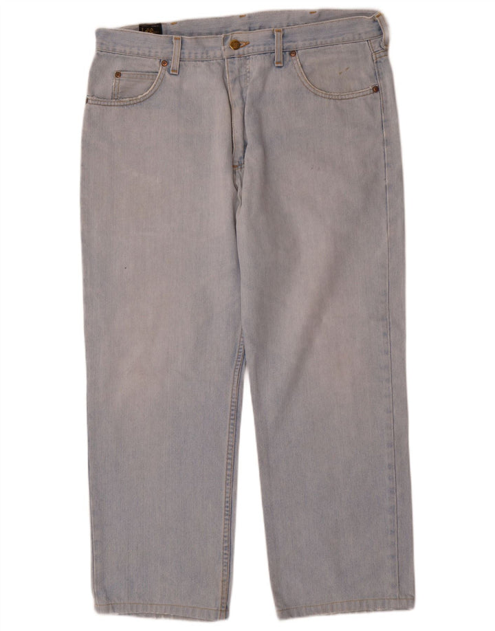 Lee Mens Straight Jeans W38 L27 Azul Algodão