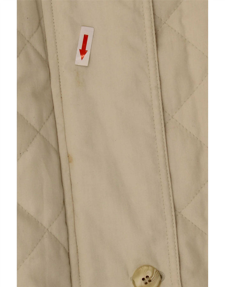 Jaqueta acolchoada feminina vintage IT 54 2XL bege