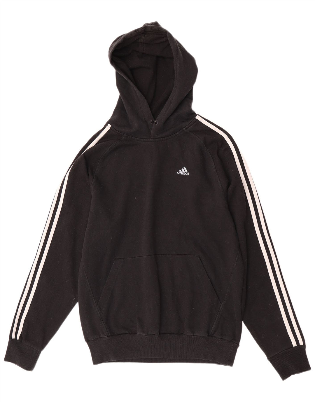 Adidas Mens Hoodie Jumper Pequeno Algodão Preto