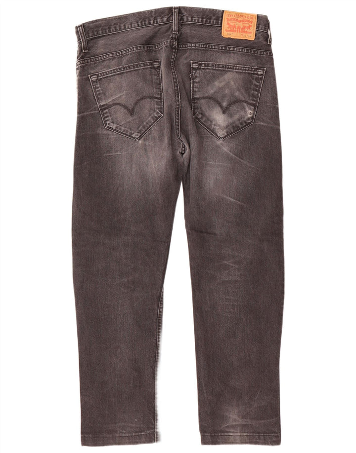 Calça jeans masculina Levi's 504 Straight W34 L29 cinza algodão