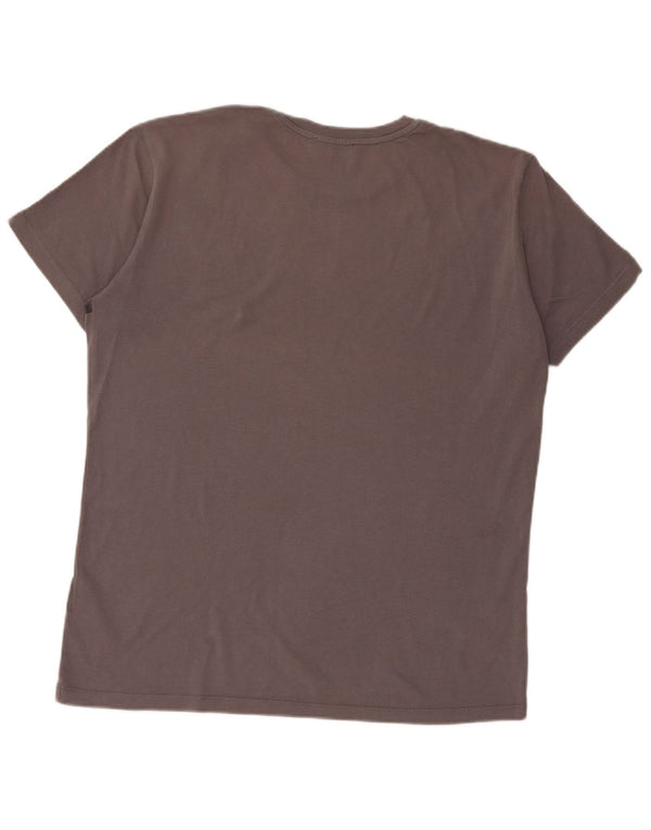 Camiseta masculina Trussardi com estampa gráfica grande algodão cinza