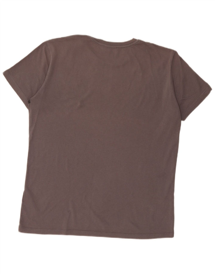 Camiseta masculina Trussardi com estampa gráfica grande algodão cinza