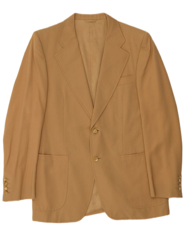 Terno masculino vintage com 2 botões UK 38 médio W36 L29 bege