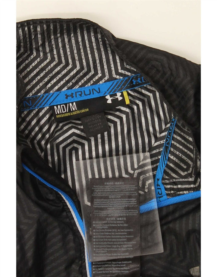 Jaqueta de chuva masculina Under Armour UK 38 médio preto colorblock nylon