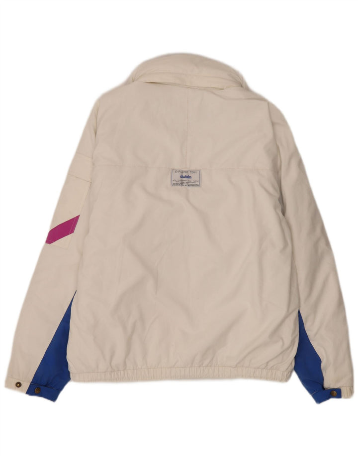 Jaqueta acolchoada com capuz masculina Dubin IT 50 grande poliéster branco Colourblock