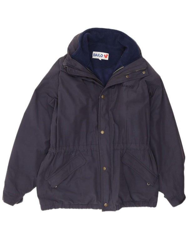 Jaqueta corta-vento masculina Bailo com capuz IT 46 algodão azul marinho pequeno