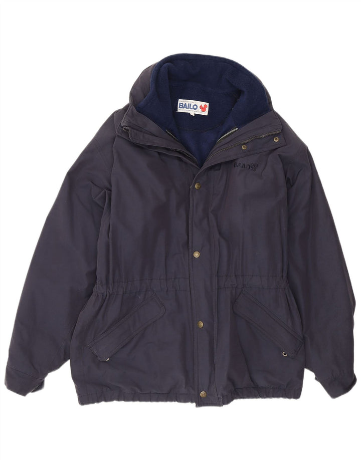 Jaqueta corta-vento masculina Bailo com capuz IT 46 algodão azul marinho pequeno