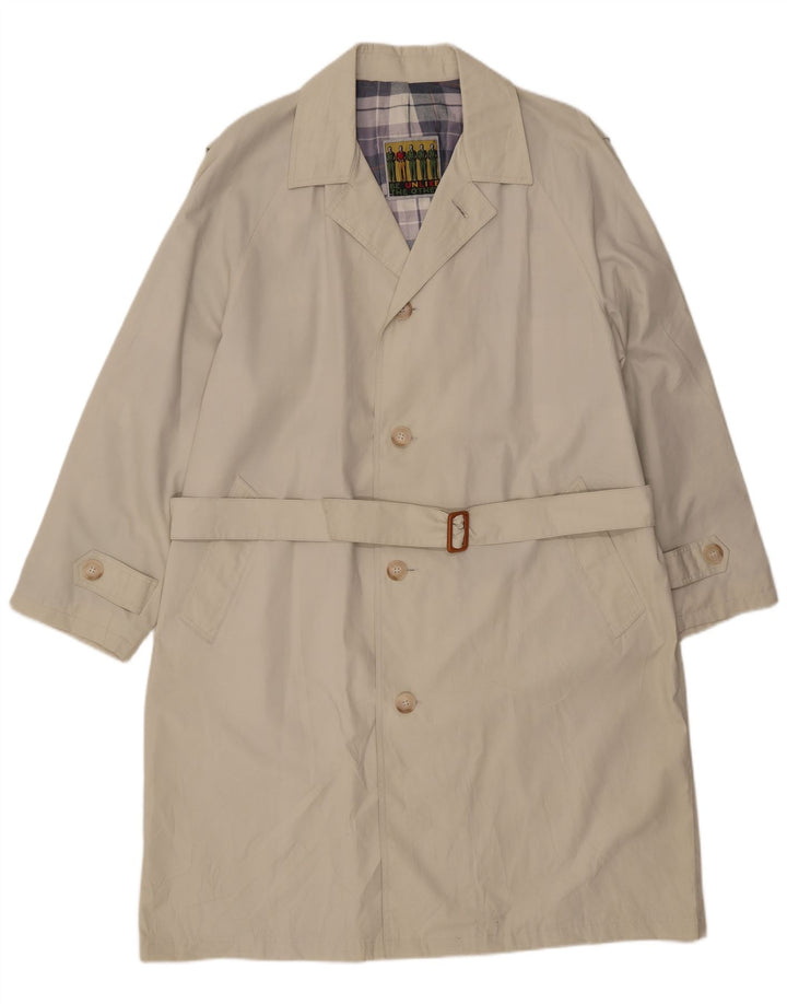 Sobretudo masculino vintage UK 40 grande bege
