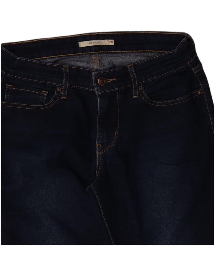 Calça jeans feminina LEVI'S 711 skinny W28 L28 azul marinho