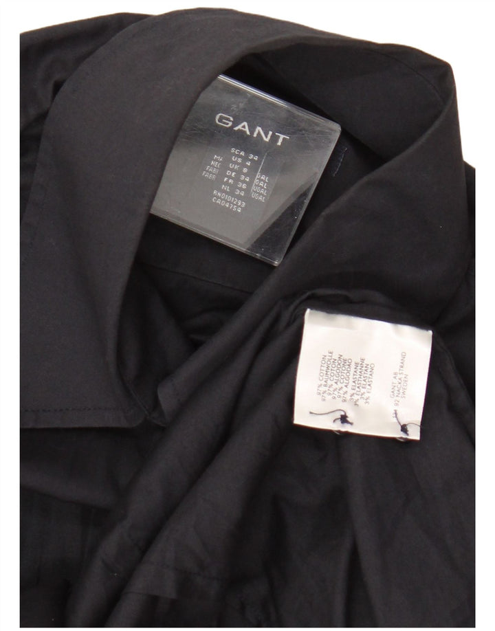 Camisa feminina Gant Reino Unido 8 pequena algodão azul marinho