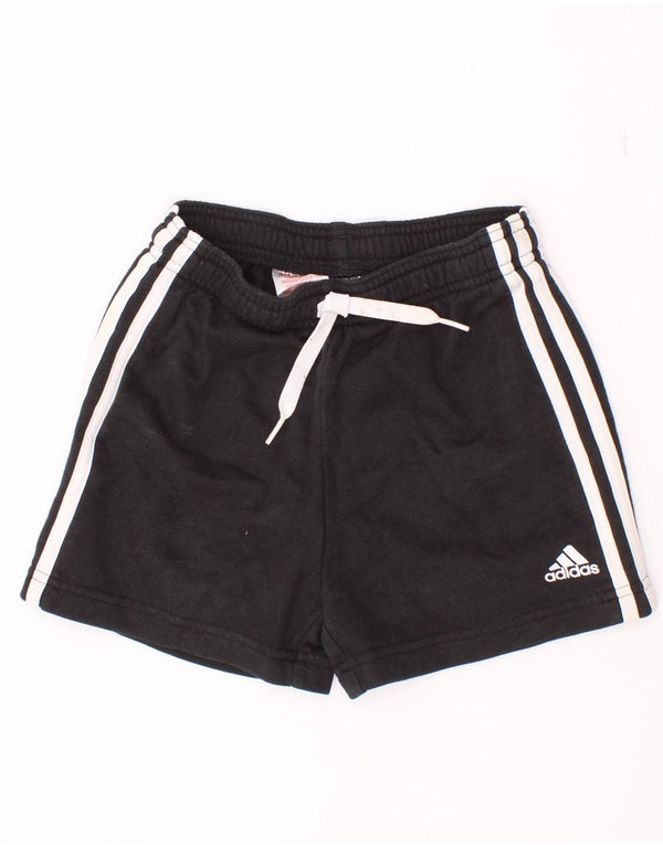 Shorts esportivos femininos Adidas 9-10 anos algodão preto