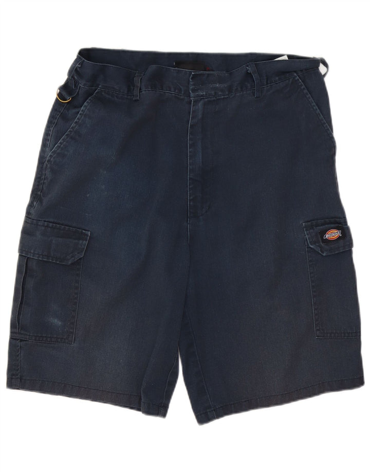 Shorts cargo masculino Dickies W34 grande poliéster azul marinho