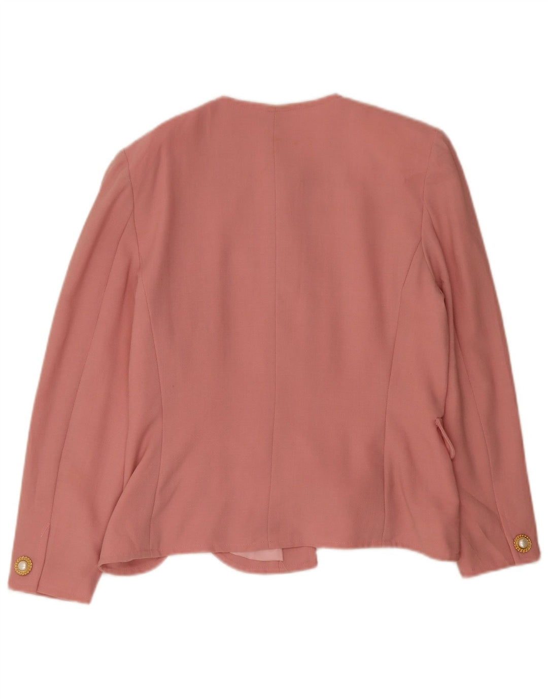 Luisa Spagnoli jaqueta blazer feminina de 4 botões IT 46 grande lã rosa