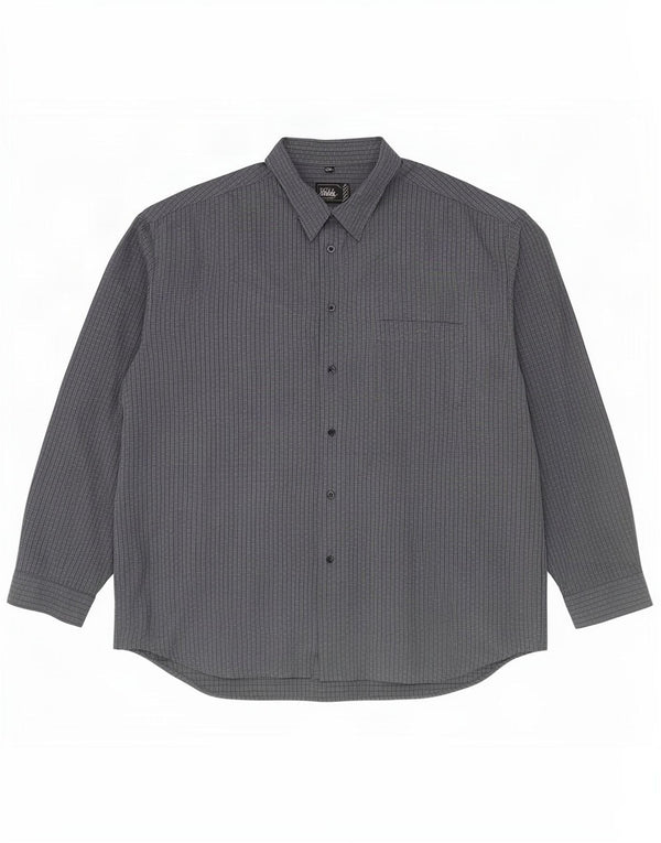 Woodpecker Mens Shirt Size 43/44 17 1/2 XL Grey Check Cotton