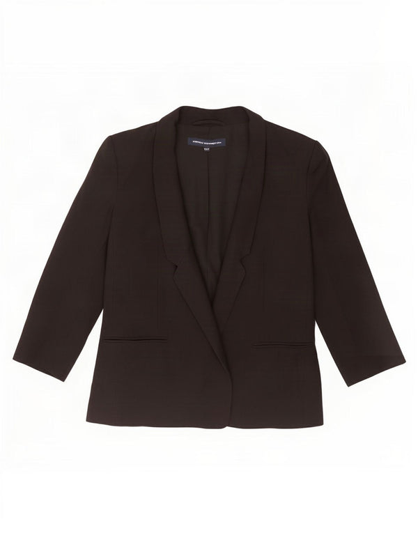 Jaqueta Blazer Feminina Manga 3/4 French Connection Reino Unido 12 Médio Preto