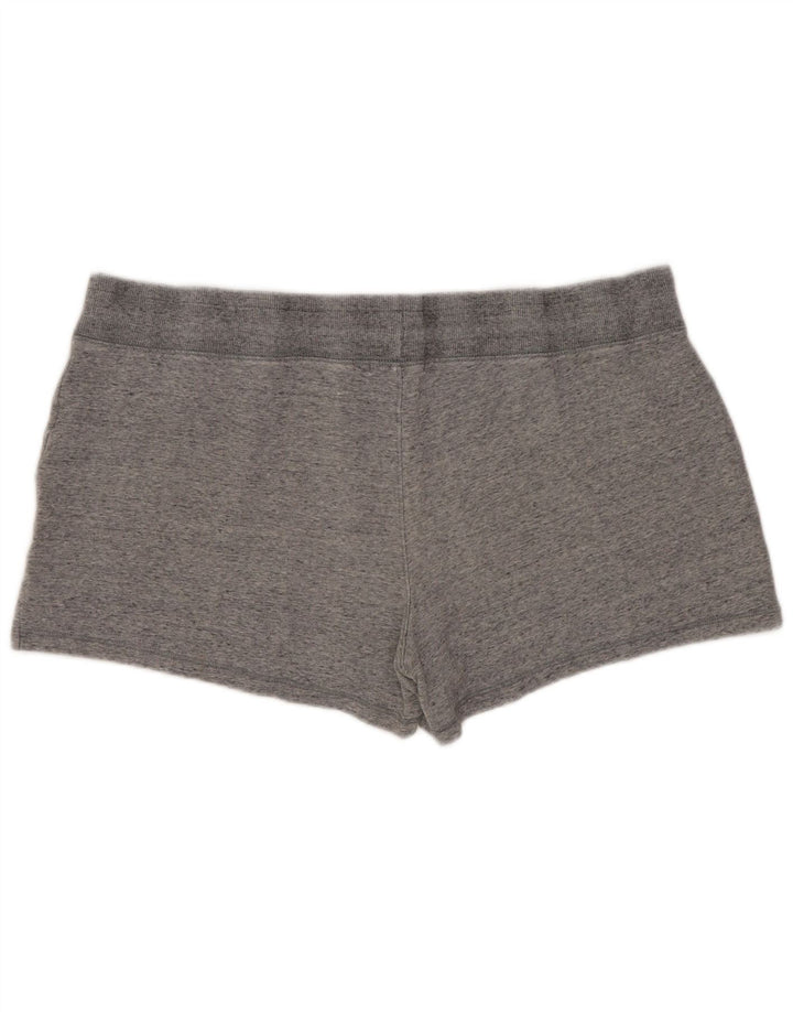 EDDIE BAUER Shorts esportivo feminino UK 18 XL cinza manchado de algodão