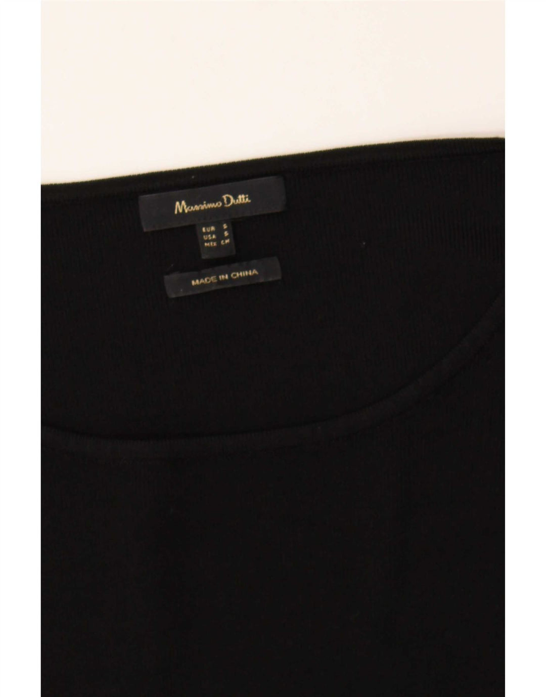 Suéter feminino Massimo Dutti com gola canoa Reino Unido 10 pequeno preto