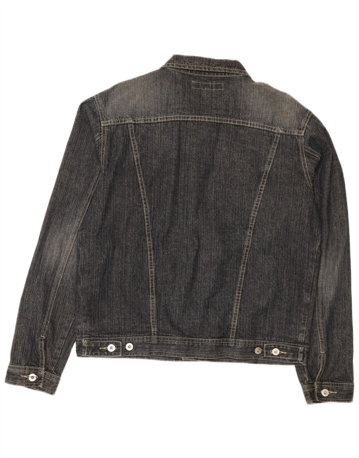 Jaqueta jeans masculina vintage UK 40 grande algodão azul