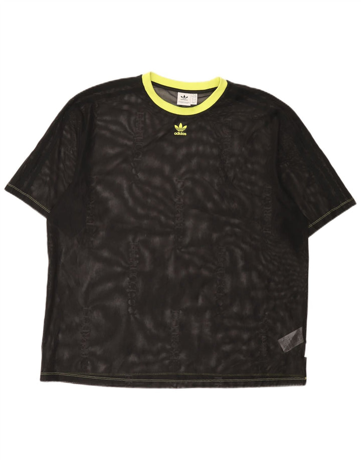 Camiseta feminina Adidas UK 18 XL preta poliéster