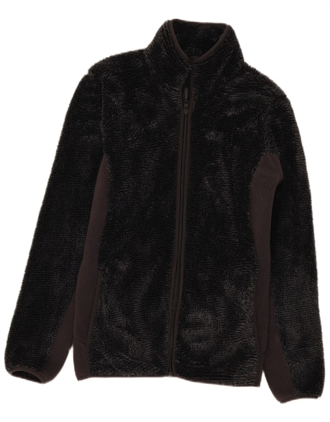 Jaqueta de lã feminina Jack Wolfskin Reino Unido 14 poliéster colorblock cinza médio