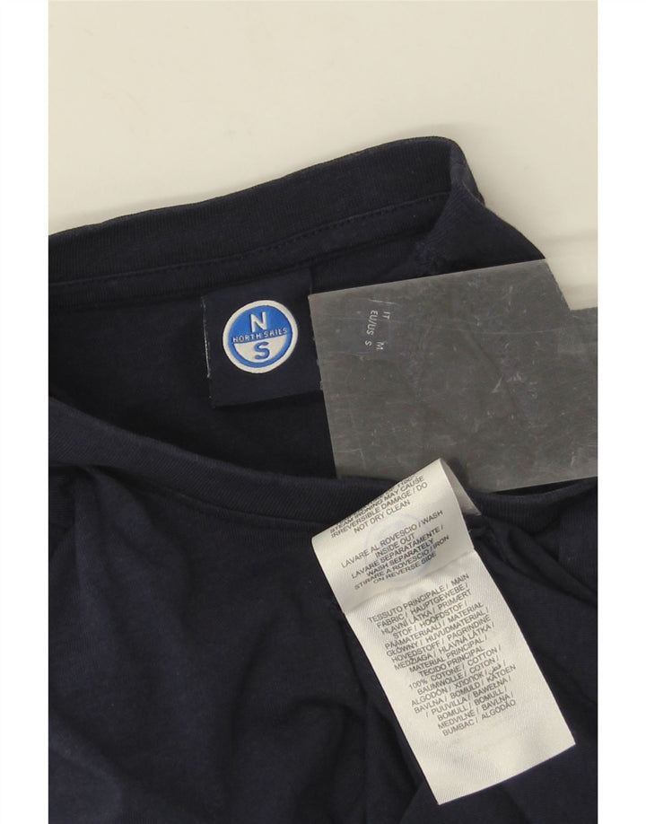 Camiseta masculina North Sails top pequeno algodão azul marinho