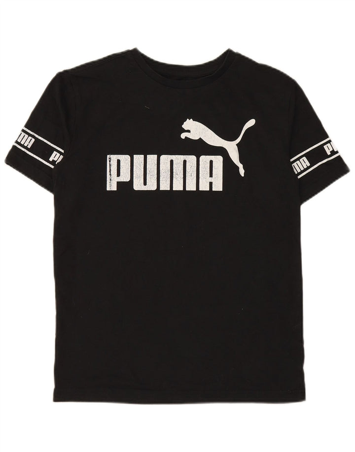 Camiseta PUMA Boys Graphic 13-14 Anos Grande Algodão Preto