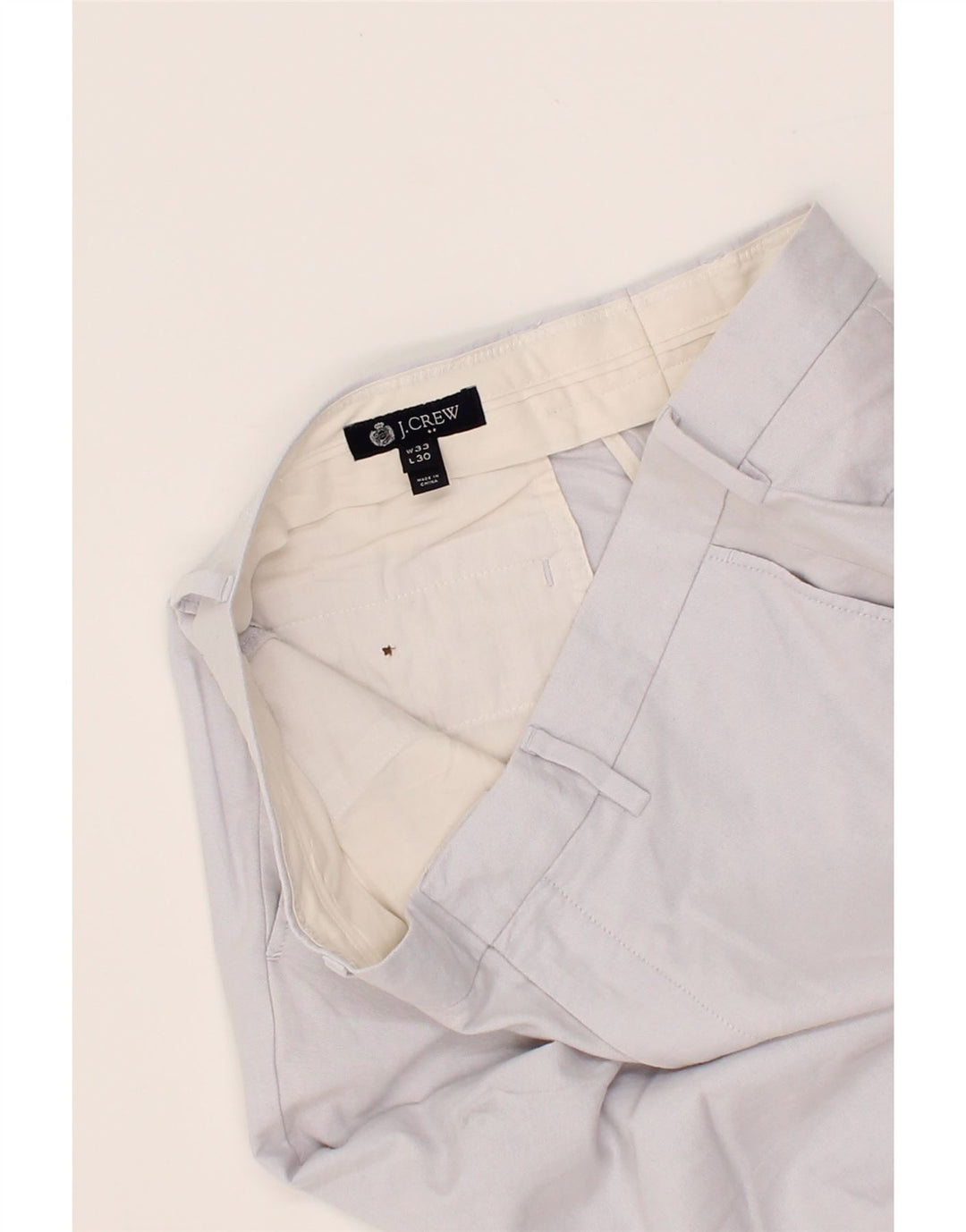 J. CREW Mens Straight Chino Trousers W33 L30 Blue Cotton Vintage J. Crew and Second-Hand J. Crew from Messina Hembry 