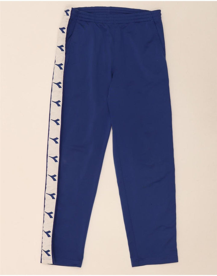 Calça de treino masculina Diadora Graphic azul médio colorblock poliéster