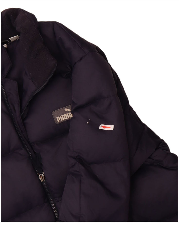 Jaqueta acolchoada masculina Puma UK 38 poliéster azul marinho médio