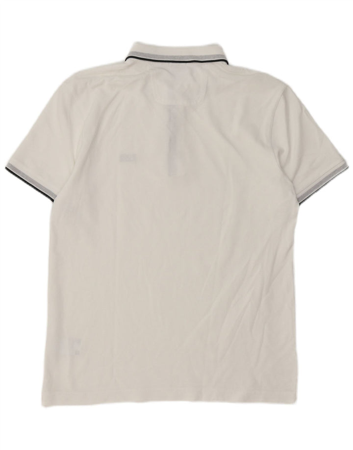 Camisa polo masculina Hugo Boss Regular Fit grande algodão branco