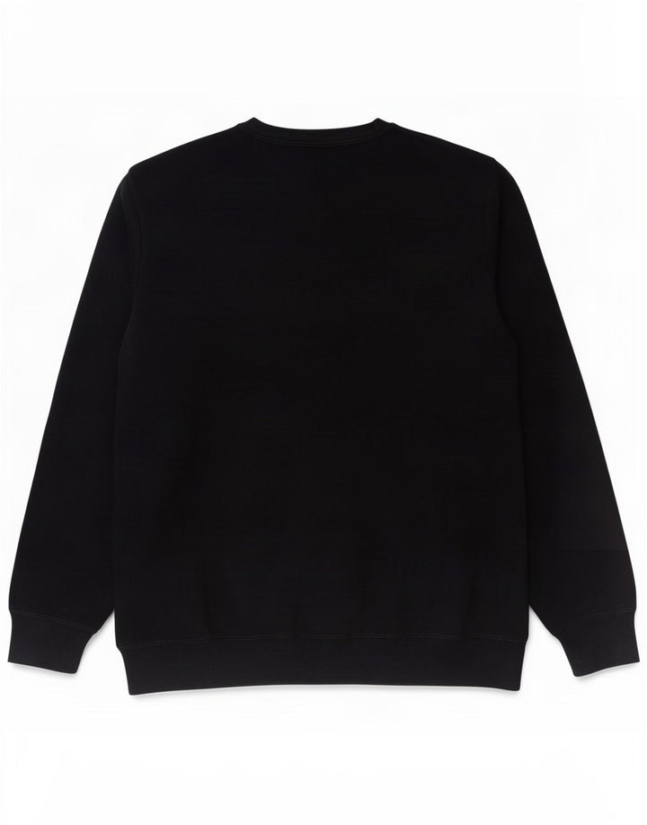 Adidas Mens Graphic Moletom Jumper Médio Algodão Preto